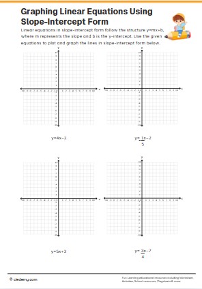Graphing Linear Equations Using Slope-Intercept Form