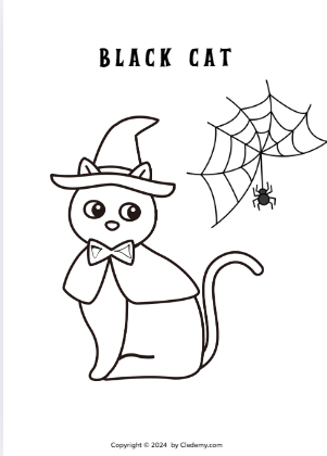 Black Cat coloring page