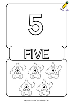 Letter 5 Coloring Page
