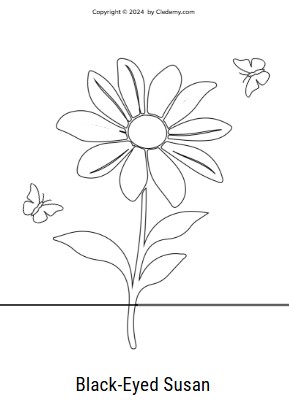 Black-Eyed Susan coloring page