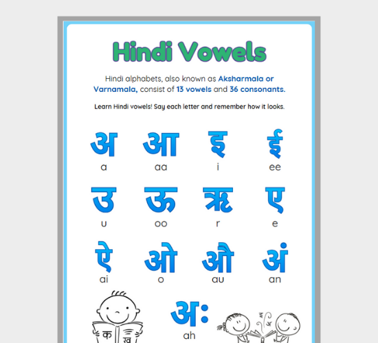 Learn Hindi Vowels in a Fun Way