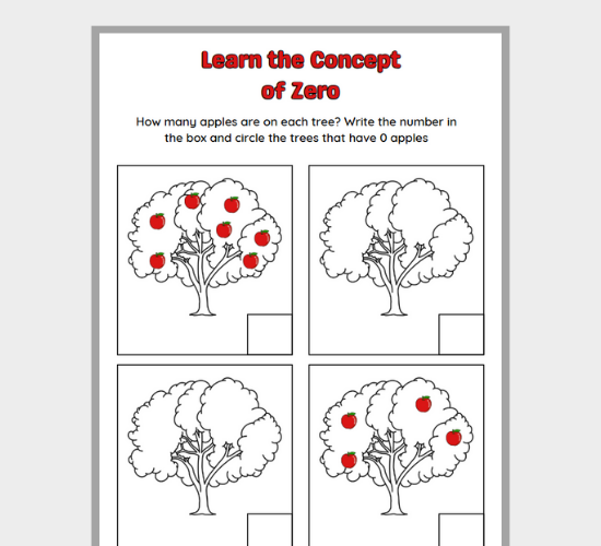 Learn Zero: Apple Counting Fun