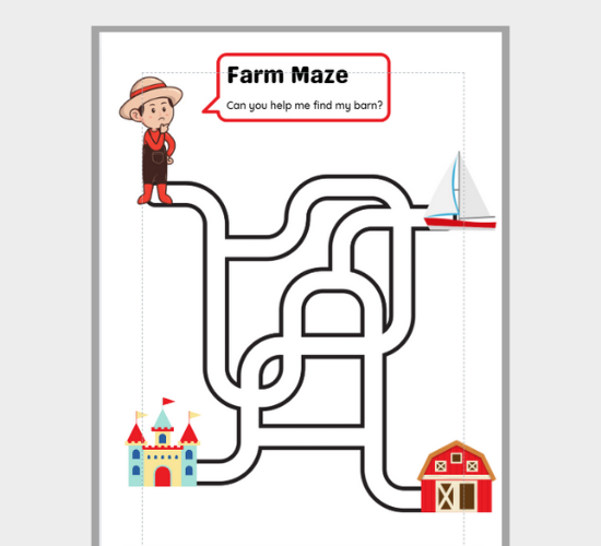 Farm Maze: Find the Barn