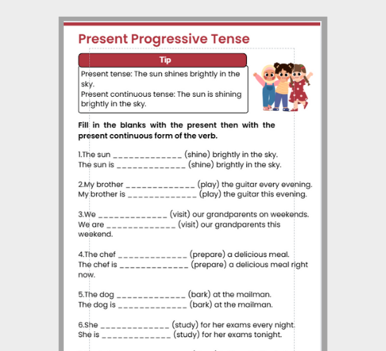 Present Progressive Tense