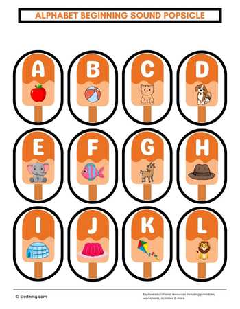 Alphabet Beginning Sound Popsicle