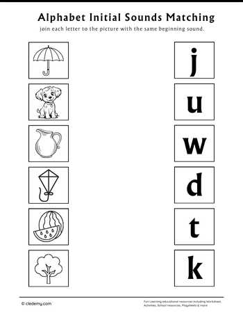 Alphabet Initial Sounds Matching