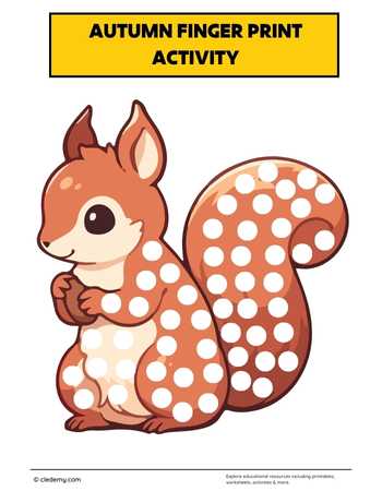 Autumn Finger Print Activity