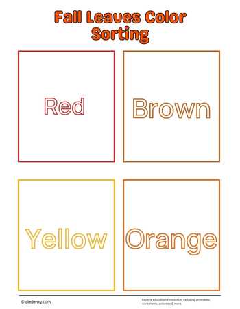 Autumn Leaf Sorting Challenge