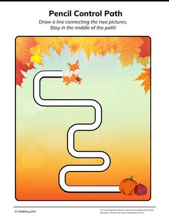 Autumn Pencil Control Path