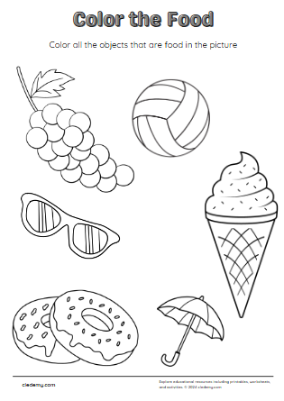 Color the Delicious Food