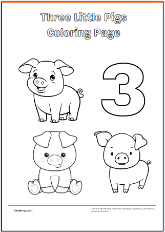 Color the Three Little Pigs