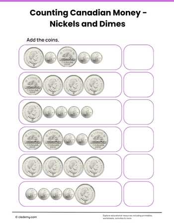 Counting Canadian Nickels and Dimes