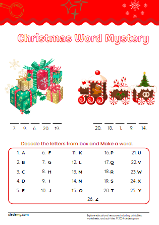 Holidays Mystery Word Challenge