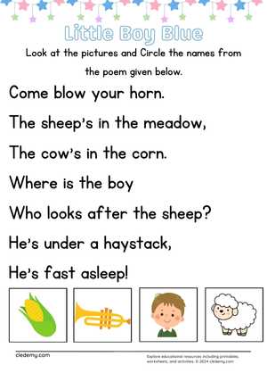 Fun with Little Boy Blue Poem