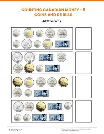 Money Matters 5 Coins and 5s