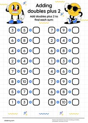 Practice Adding Doubles Plus 2