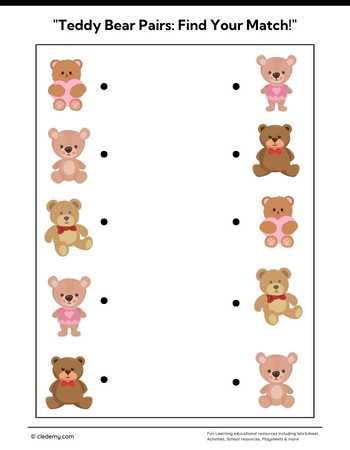 Teddy Bear Pairs Find Your Match
