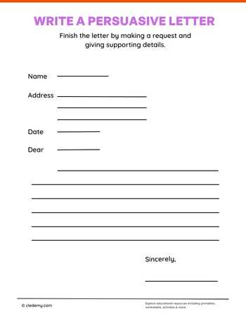 Write a Persuasive Letter