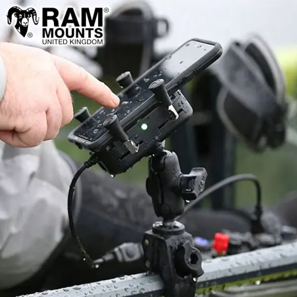 RAM Mounts Tough-Charge with X-Grip 15W WP Wireless Charging Phone Hol...