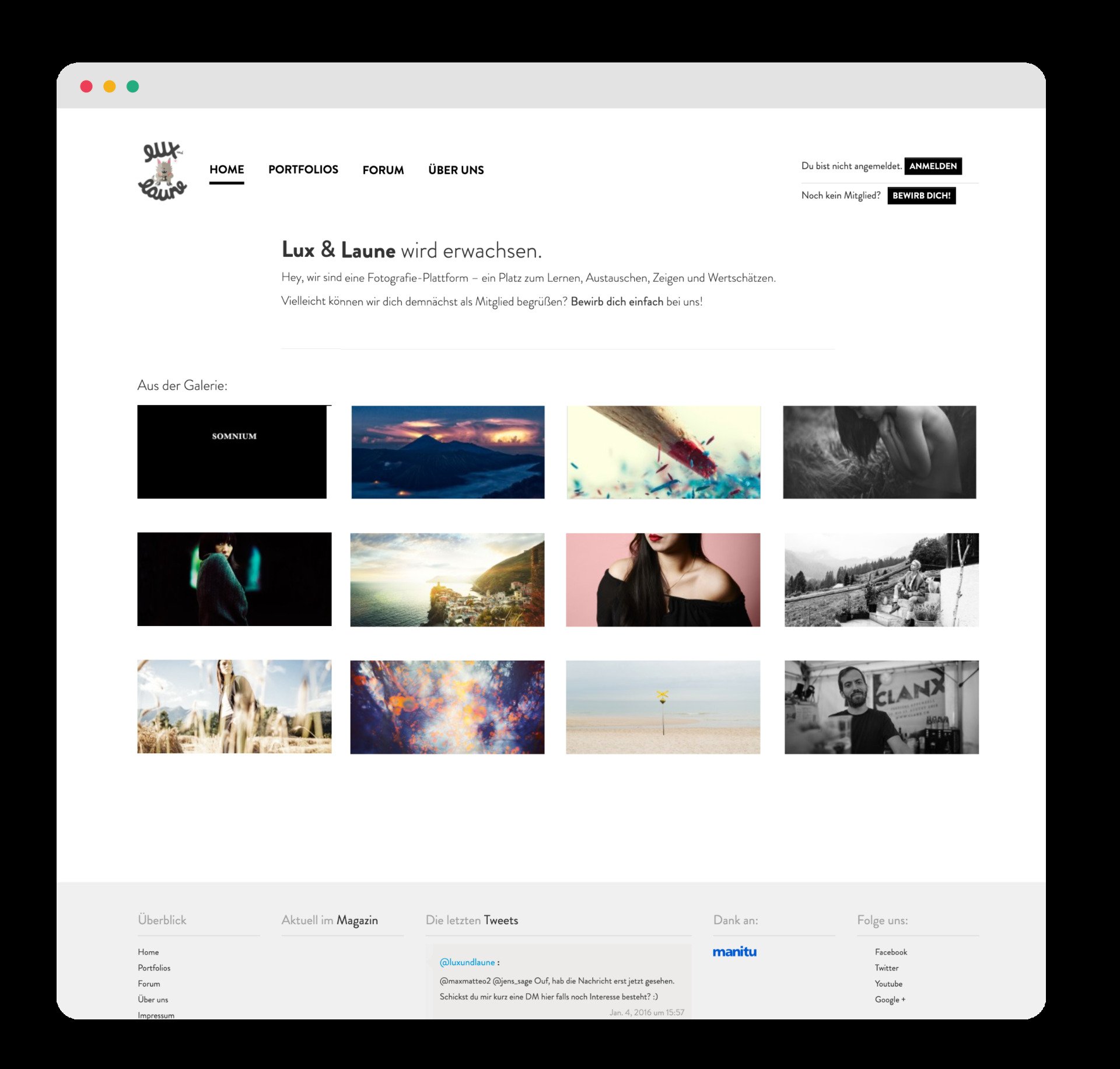 Lux & Laune website ca. 2016