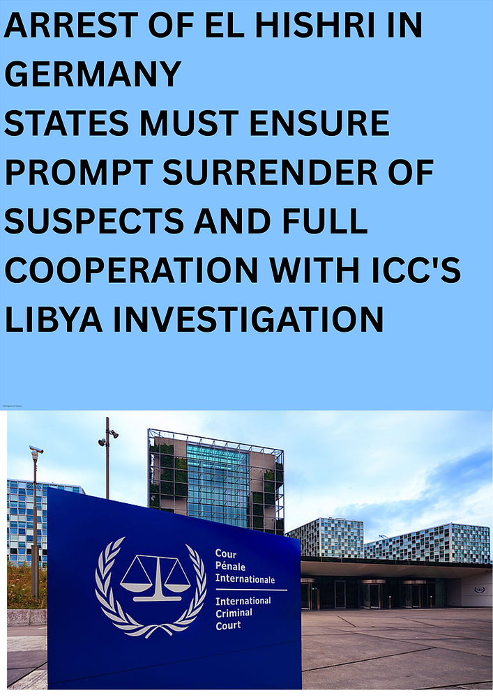 Civil Society Joint Statement: Arrest of El Hishri in Germany a breakthrough for international justice.