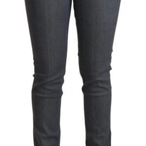 Levi's Graue Skinny Denim-Jeans aus Baumwolle mit niedriger Taille