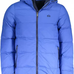 La Martina Blaue Jacke Elite mit abnehmbarer Kapuze