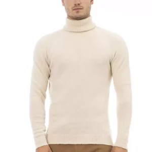 Alpha Studio Beige Alpaka Männer Pullover
