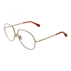 Max Mara Orangefarbene Metallbrille (Gestell)