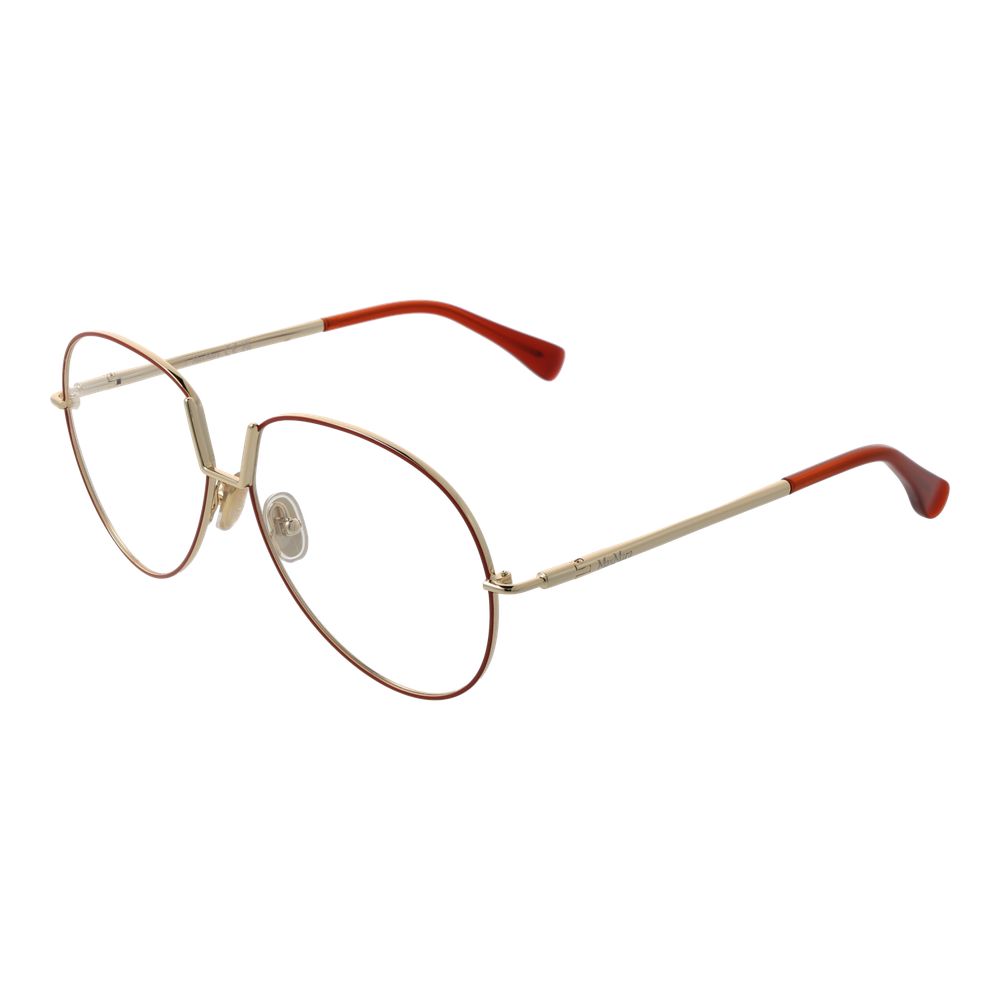 Max Mara Orangefarbene Metallbrille (Gestell)