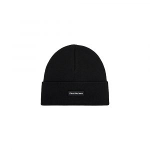 Calvin Klein Jeans Schwarzer recycelter Polyester Kappen Baseballmütze