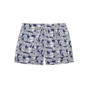 Emporio Armani Elegante weiße Polyester-Badeshorts