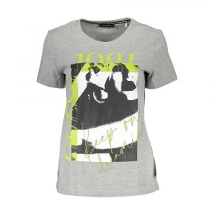 Guess Jeans Graues Baumwolle Unisex T-Shirt