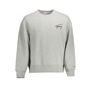 Tommy Hilfiger Grauer Baumwollpullover für Männer