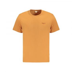 Pepe Jeans Orangefarbenes T-Shirt aus Baumwolle