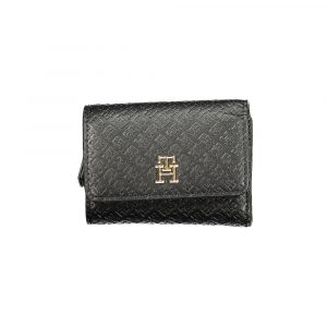 Tommy Hilfiger Schwarzes Polyethylen Portemonnaie für Frauen