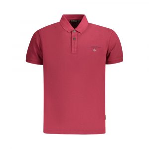 Napapijri Rotes Baumwoll-Poloshirt für Männer