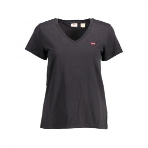 Levi's Schwarzes Baumwoll-T-Shirt für Frauen
