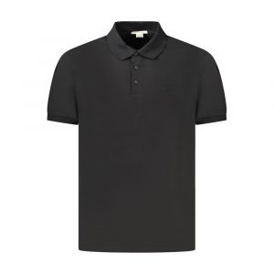Calvin Klein Schwarzes Baumwoll-Poloshirt fĂŒr MĂ€nner