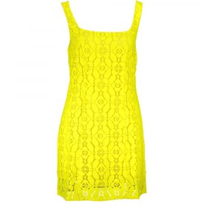 Desigual Gelbes Polyester-Kleid Ărmellos