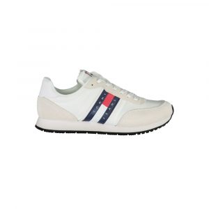 Tommy Hilfiger Schlichte weiße Sneakers mit kontrastierenden Details