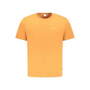 Pepe Jeans Orangefarbenes T-Shirt aus Baumwolle