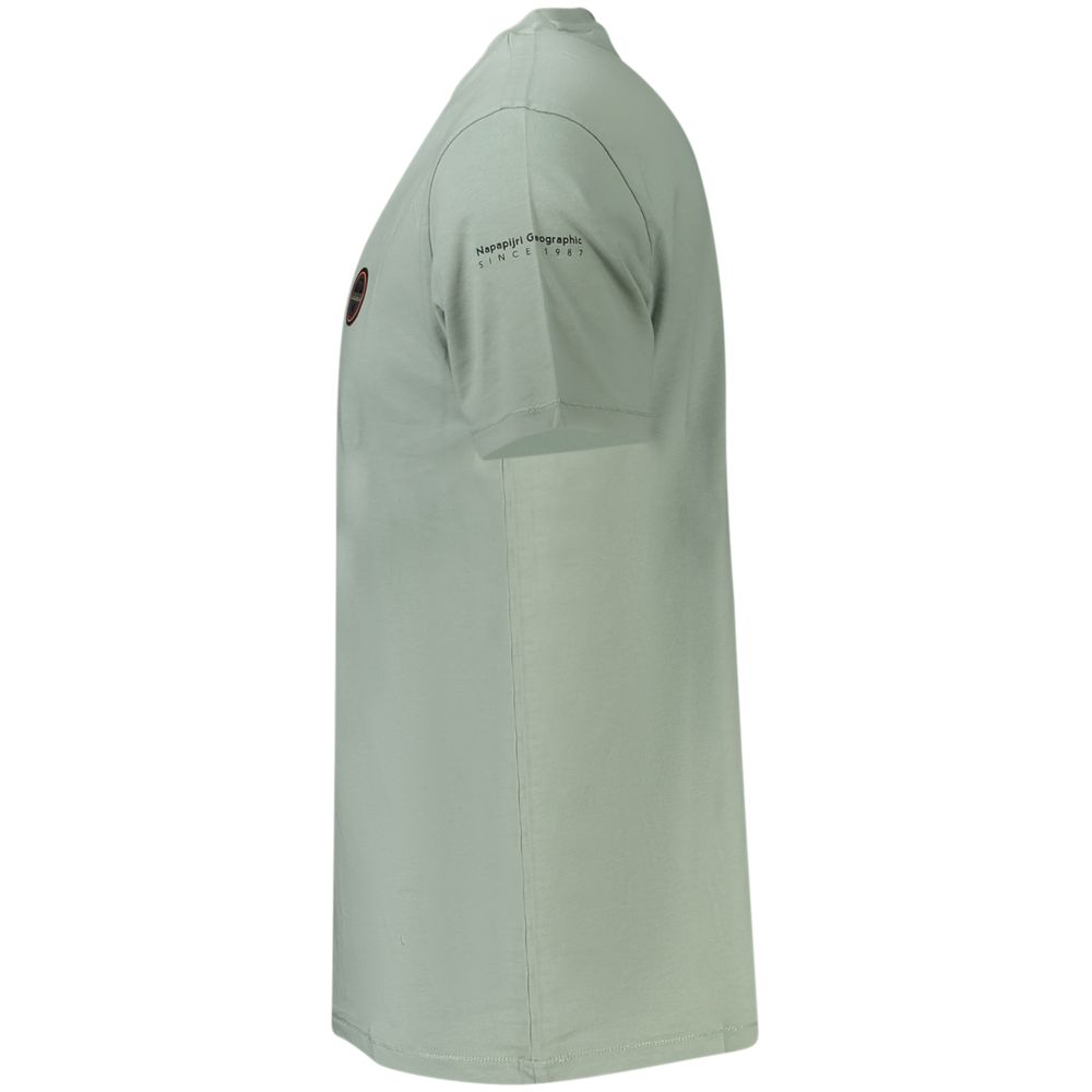 Napapijri Grünes Baumwolle Männer T-Shirt – Bild 3