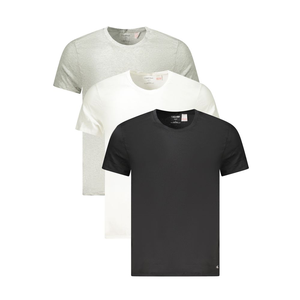 Calvin Klein Graues Baumwolle Männer T-Shirt