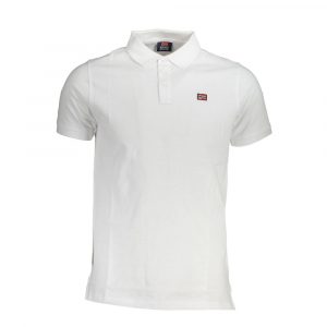 Norway 1963 Weißes Baumwoll-Poloshirt für Männer