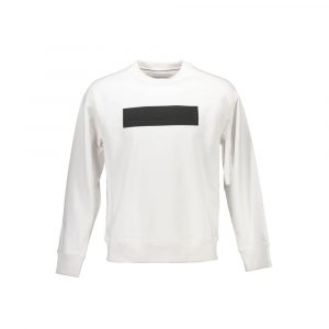 Calvin Klein WeiĂes Unisex-Sweatshirt aus Baumwolle