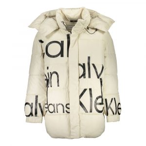 Calvin Klein Beigefarbene Polyesterjacke