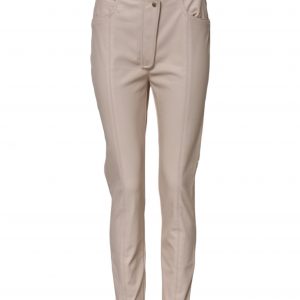 Elisabetta Franchi Beige Taillierte Hose mit hoher Taille