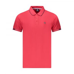 Norway 1963 Rotes Baumwoll-Poloshirt für Männer