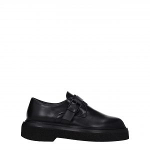 Max Mara Schwarze Leder Oxfords und Derbies